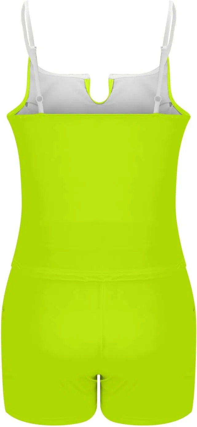 Женский купальник танкини с контролем живота, Blouson Tank Top, Yellow — фото 3