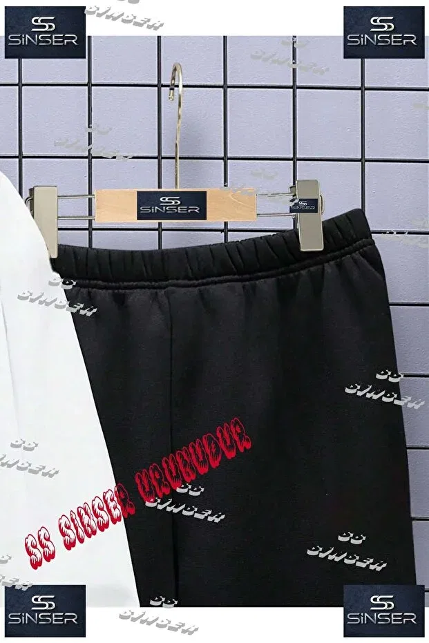 Детский комплект из свитшота и брюк с принтом Ayick Dressed Ss Sinser, White - Black — фото 3