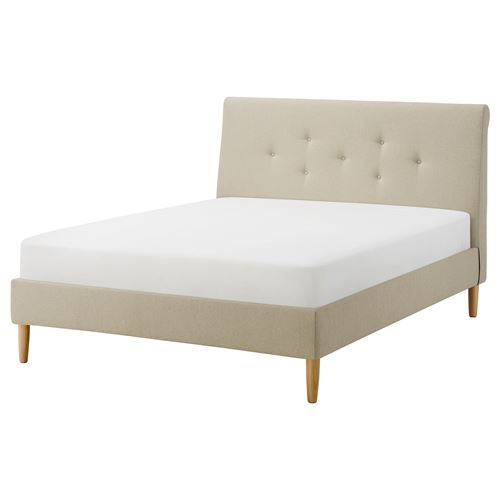 

Двуспальная кровать IKEA Idanas, 140x200 см, бежевый
