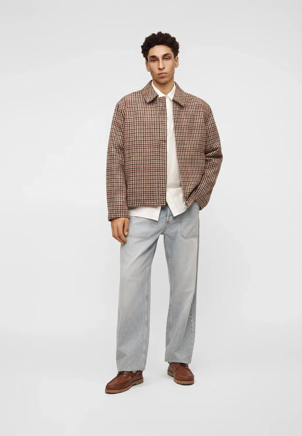 Шерстяная клетчатая куртка «Плющ» - летняя куртка Tommy Hilfiger, Brown Check — фото 2
