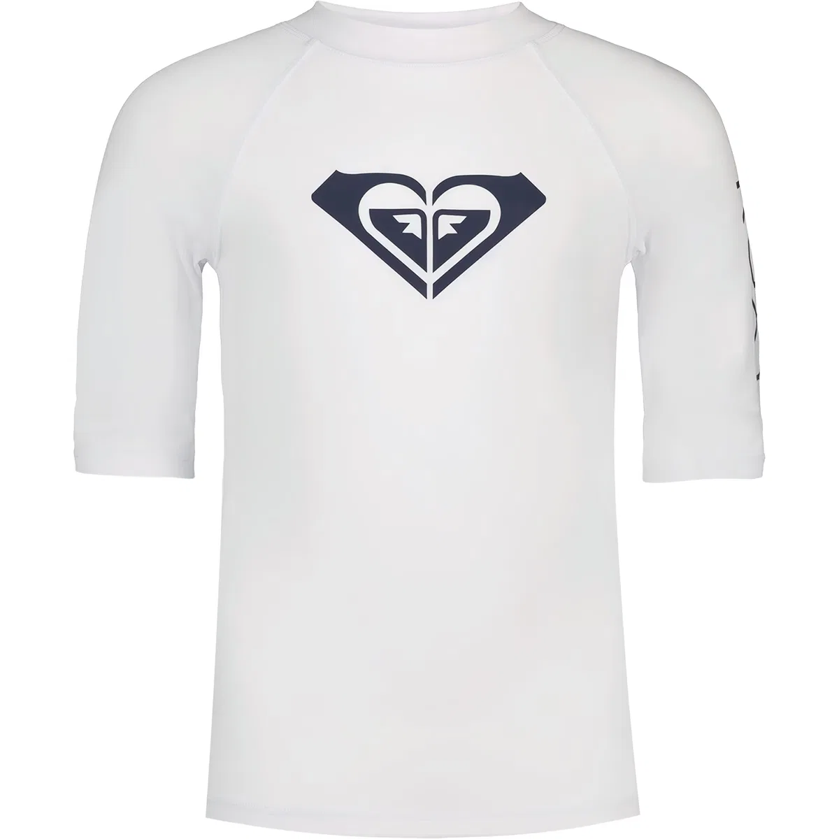 Детский рашгард для девочек с коротким рукавом Whole Hearted Roxy, Bright White