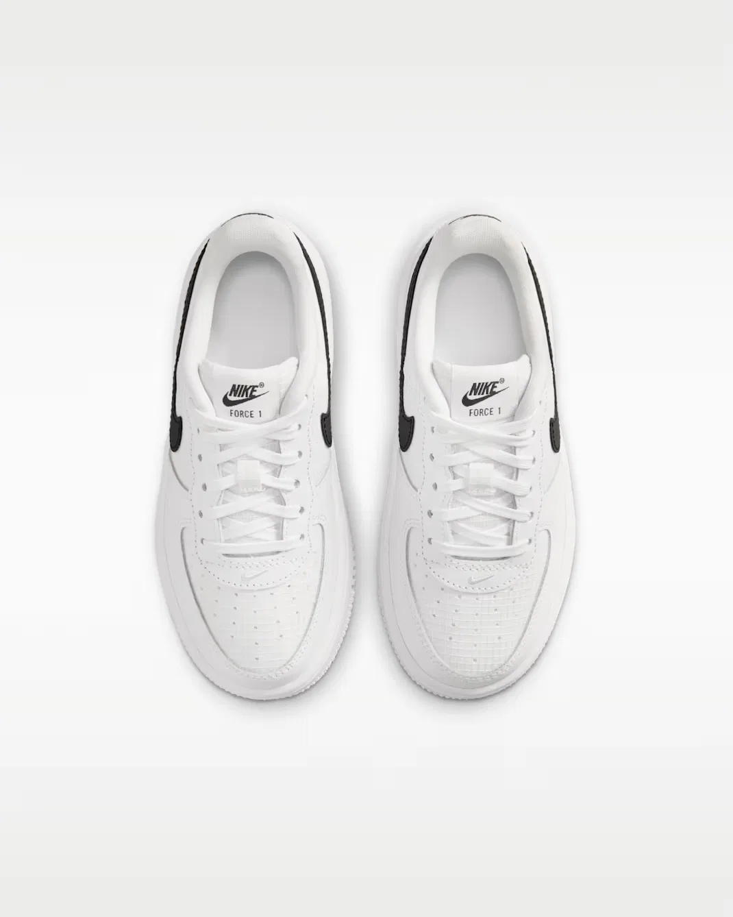 Детские кроссовки Nike Force 1 Low Tech, White/White/Black — фото 4
