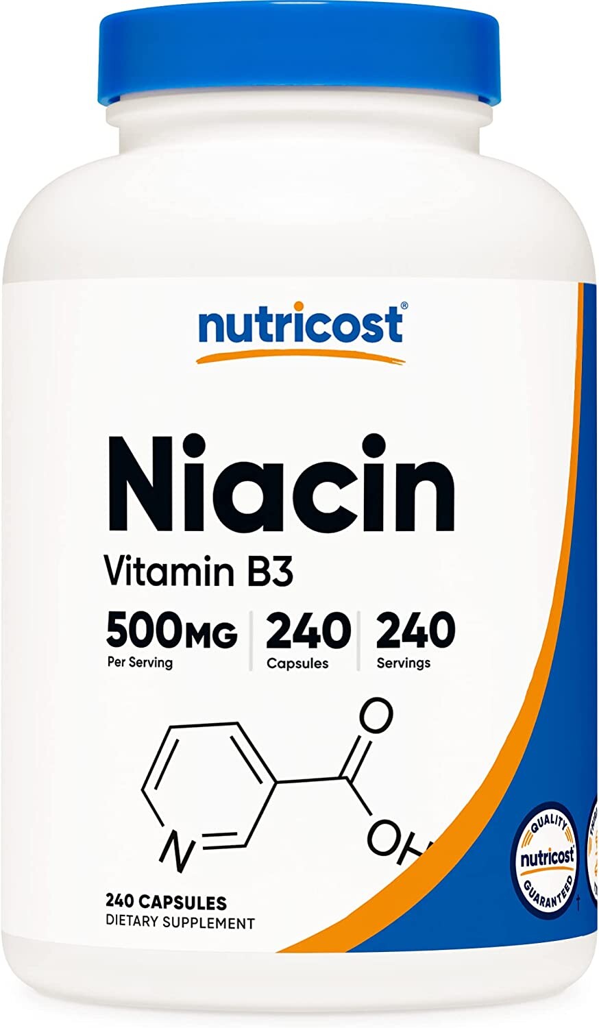 

Ниацин (витамин B3) Nutricost 500 мг, 240 капсул