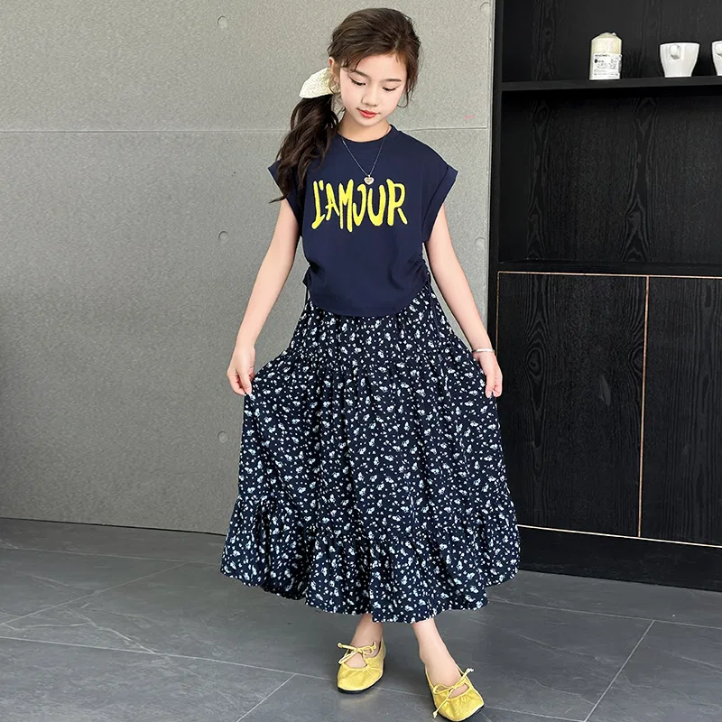 Детский комплект из топа и юбки Lanza, Navy Blue — фото 4