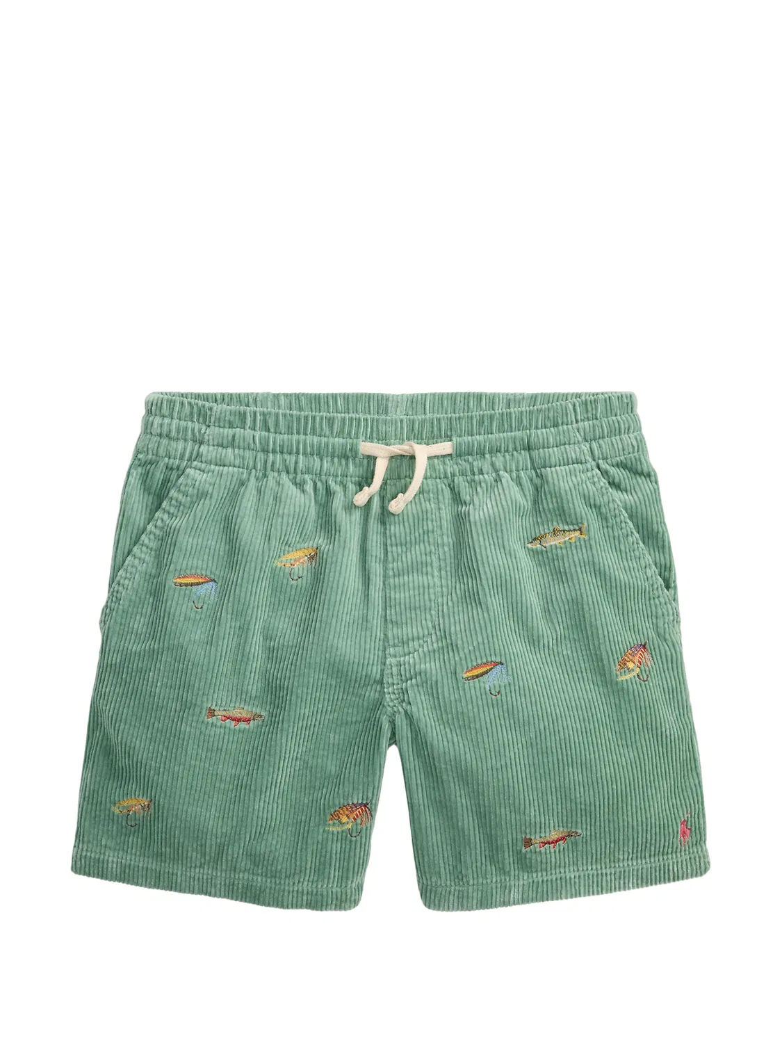 Вельветовые шорты Prepster с вышивкой Polo Polo Ralph Lauren Kids, зеленый