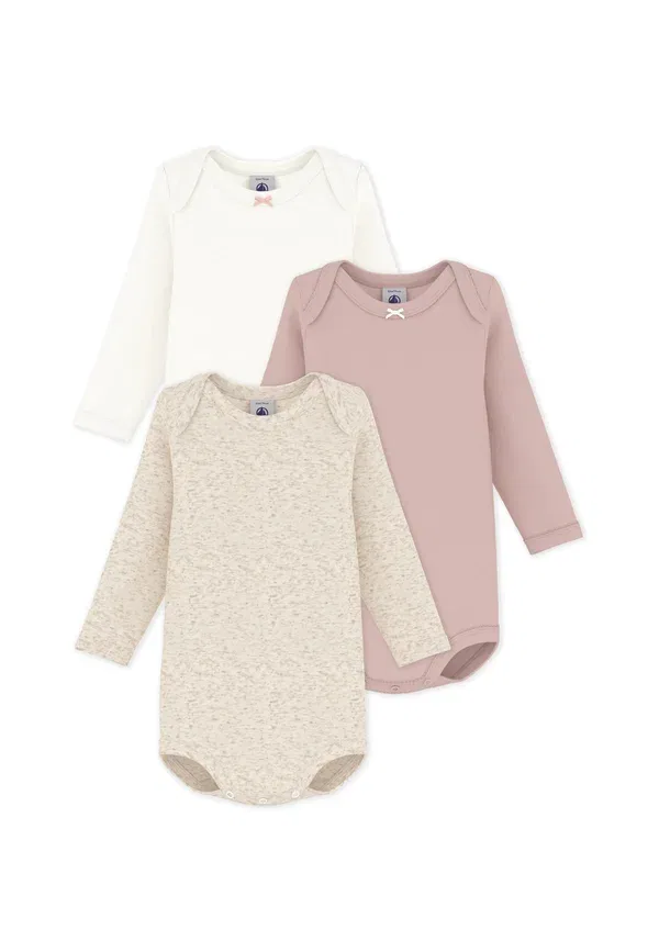 Комплект боди из 3 штук с принтом Petit Bateau, розовый/мультиколор