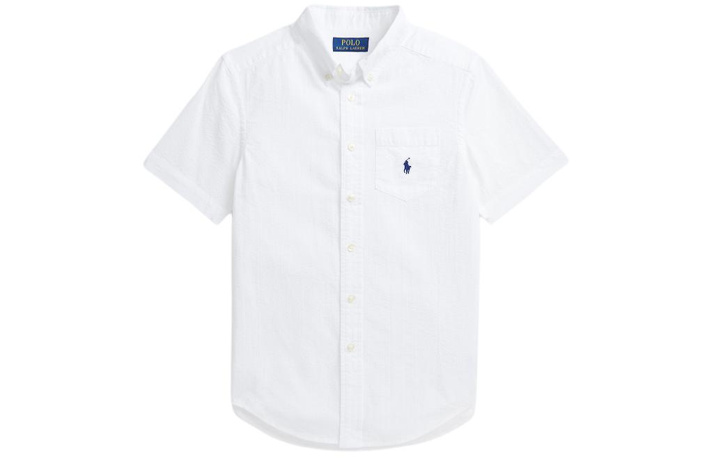 SS24 Однотонная футболка Лето Детская Белая Polo Ralph Lauren — фото 2