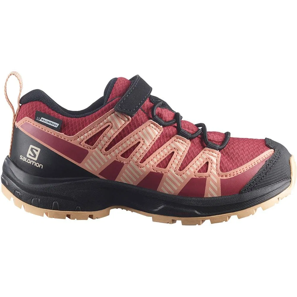 Детские кроссовки для мальчиков водонепроницаемые Xa Pro V8 Climasalomon Waterproof Salomon, Earth Red — фото 3