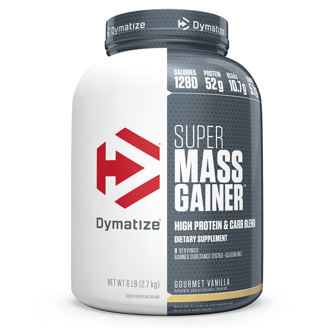 

Dymatize, Super Mass Gainer, ванильный вкус, 2,7 кг (6 фунтов)