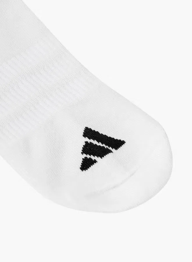 Носки комплект 3 пары с принтом логотипа Adidas, белый — фото 3