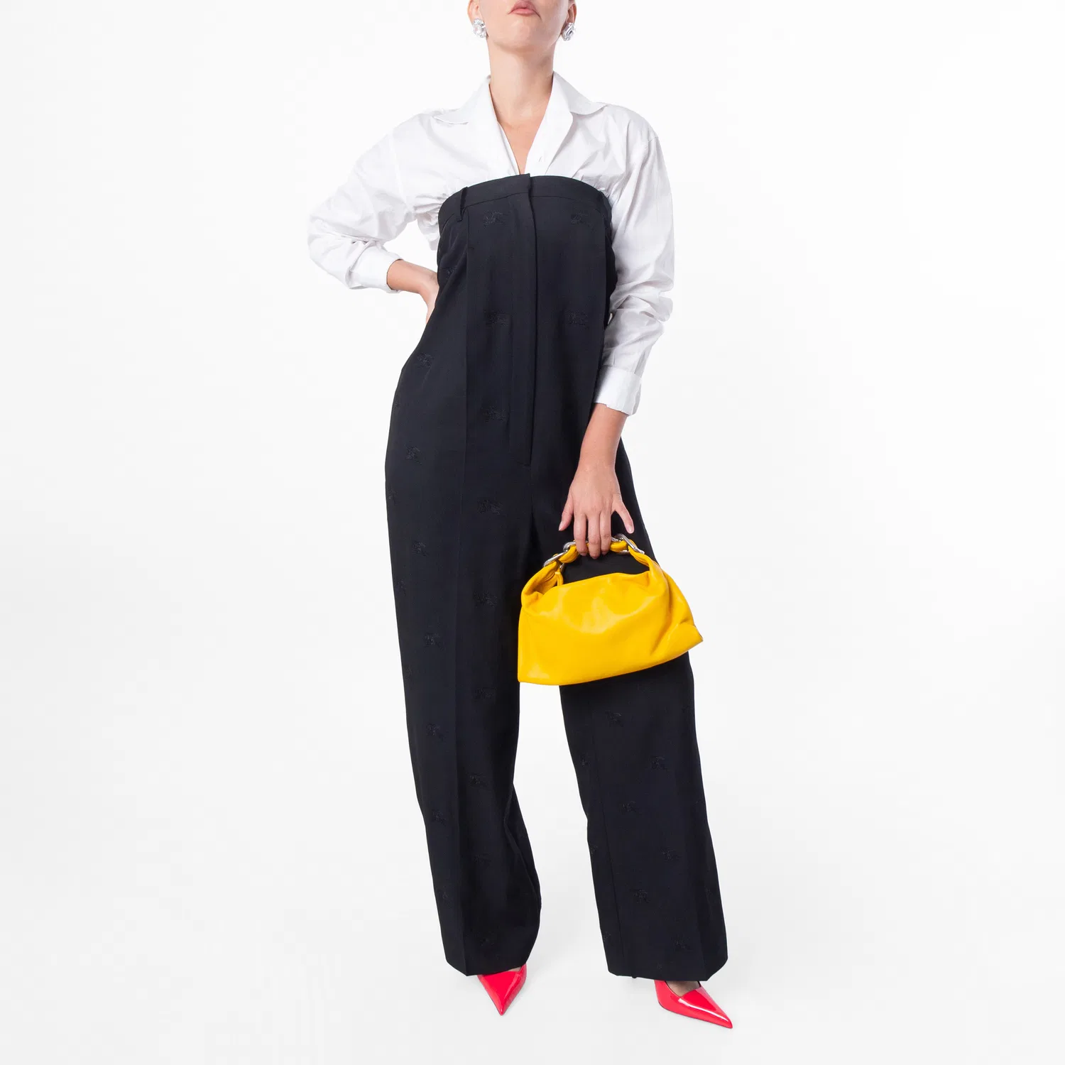 Комбинезон с принтом EKD Embroidered Tailored Jumpsuit Burberry, Black
