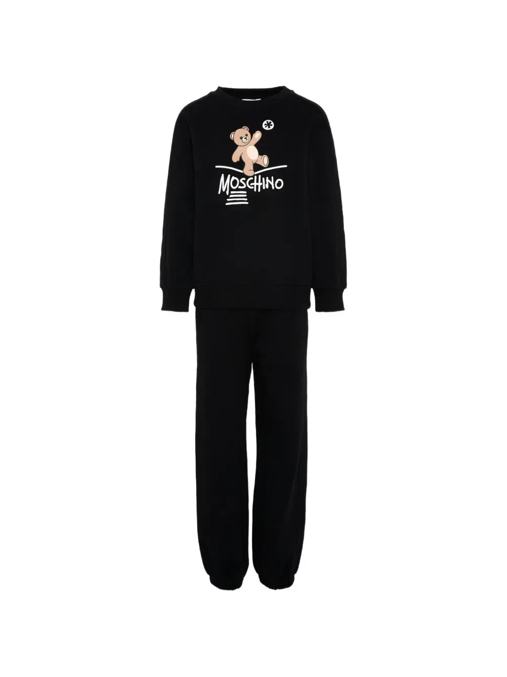 Спортивный костюм с длинными рукавами Moschino Kids, черный