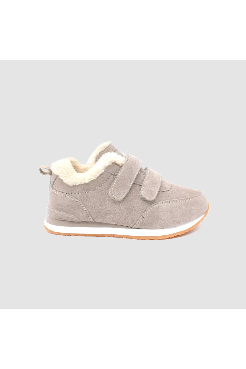 Детские кроссовки адаптивные на липучках Kozee DrD Kids Footwear, серо-коричневый