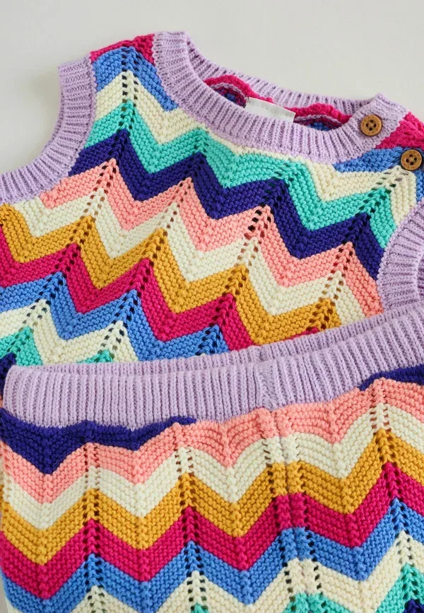 Комплект из шорт и топа хлопковый Regular fit Next, Multi stripe — фото 4
