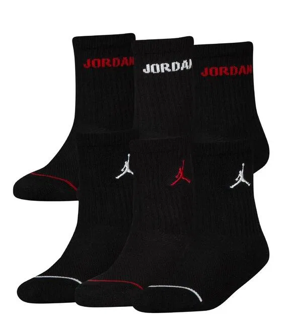 Детские носки с принтом Jordan Legend Crew 6Pk Jordan, Черный
