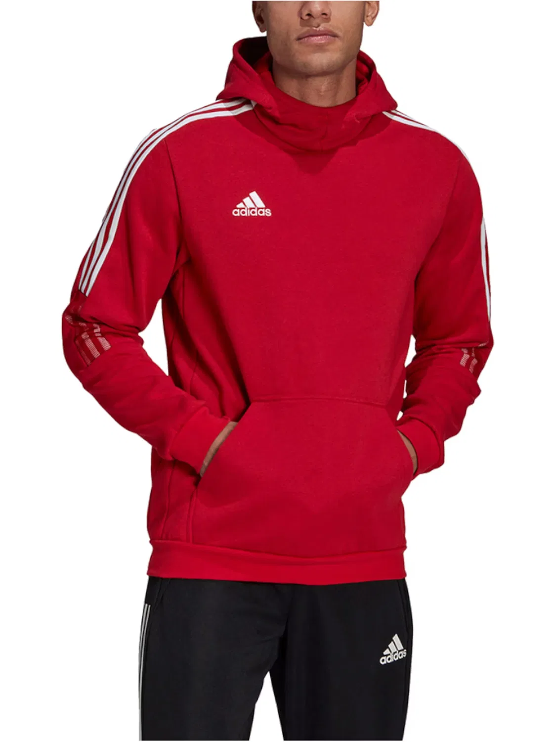 Толстовка Adidas Performance Tiro 21 красного цвета — фото 2