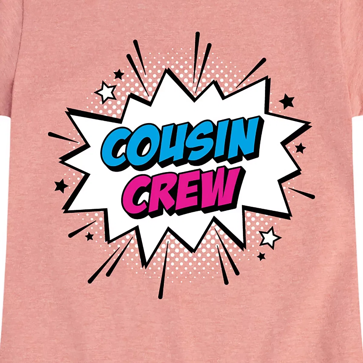Детское футболка с принтом Comic Cousin Crew Instant Message, Heather Purple — фото 2