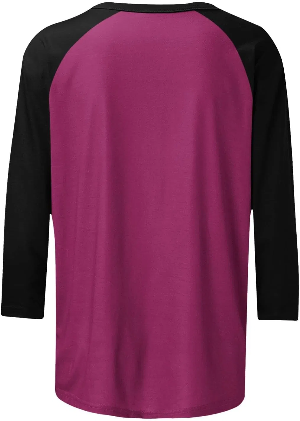 Женская футболка с длинным рукавом 3/4 Patchwork Color Block, Hot Pink — фото 4