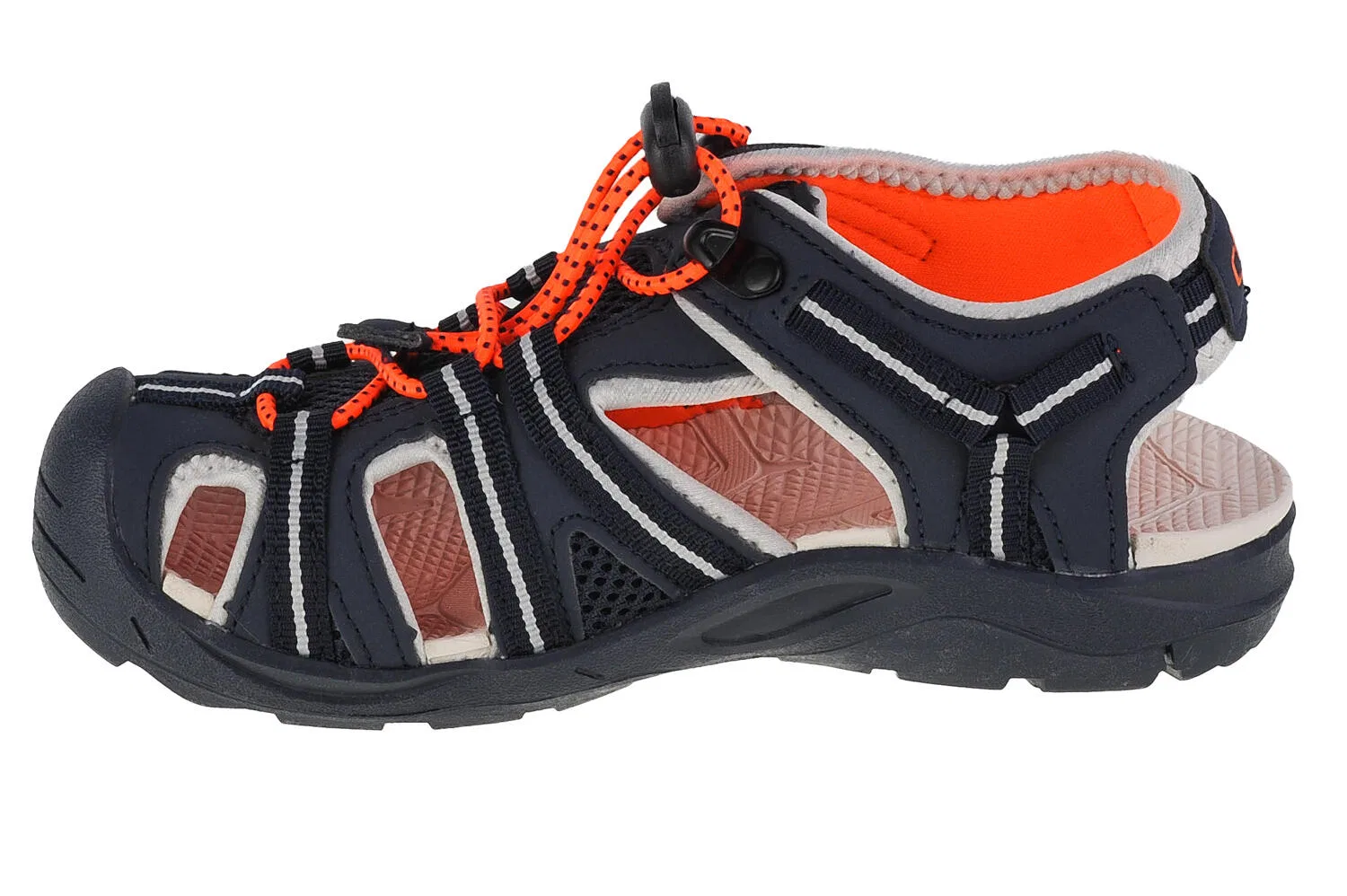 Детские сандалии для мальчиков с хорошей амортизацией CMP Aquarii 2.0 Hiking Sandal Jr, Navyblau Schwarz — фото 2