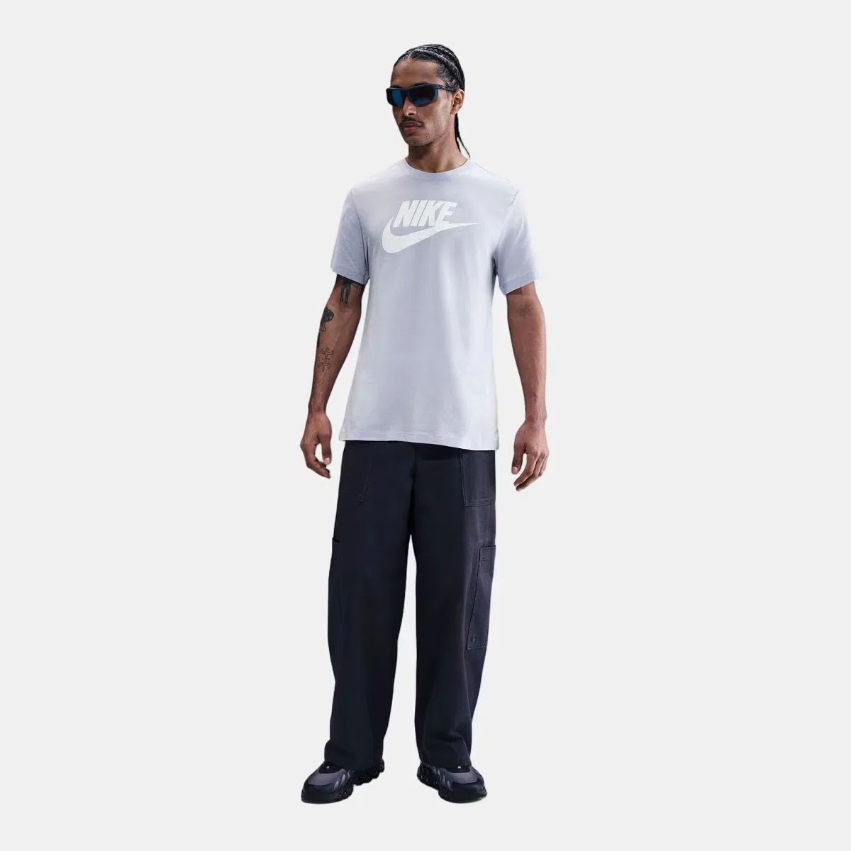 Мужская футболка, Sportswear Icon Futura, Nike, серый белый — фото 3