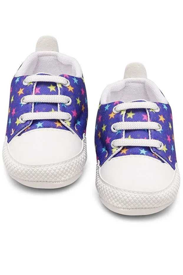 Детские пинетки для новорожденных с принтом Star Patterned Convers Kindo Baby, Navy Blue