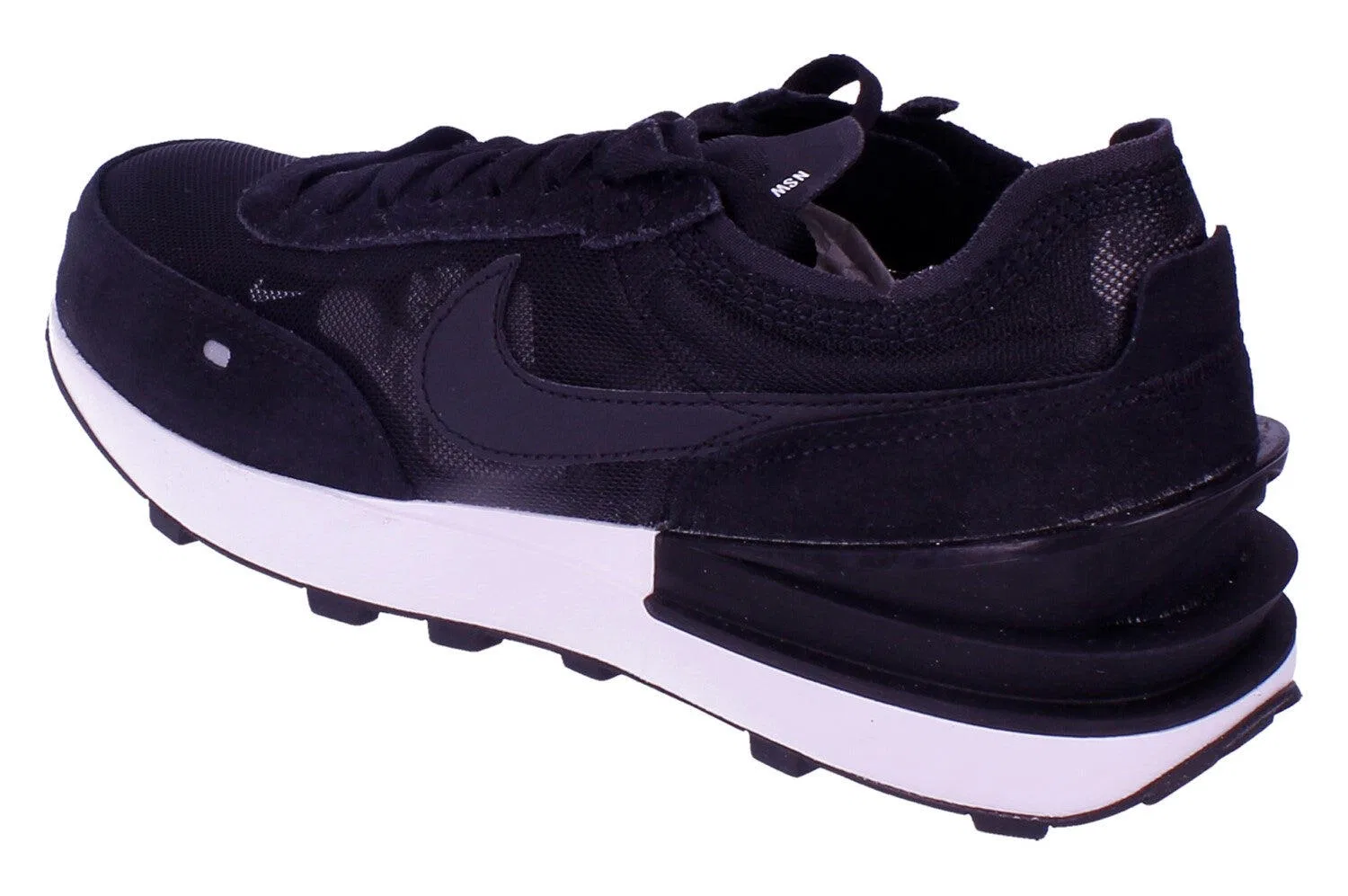 Детские кроссовки из нубука Nike Waffle One, Schwarz — фото 2