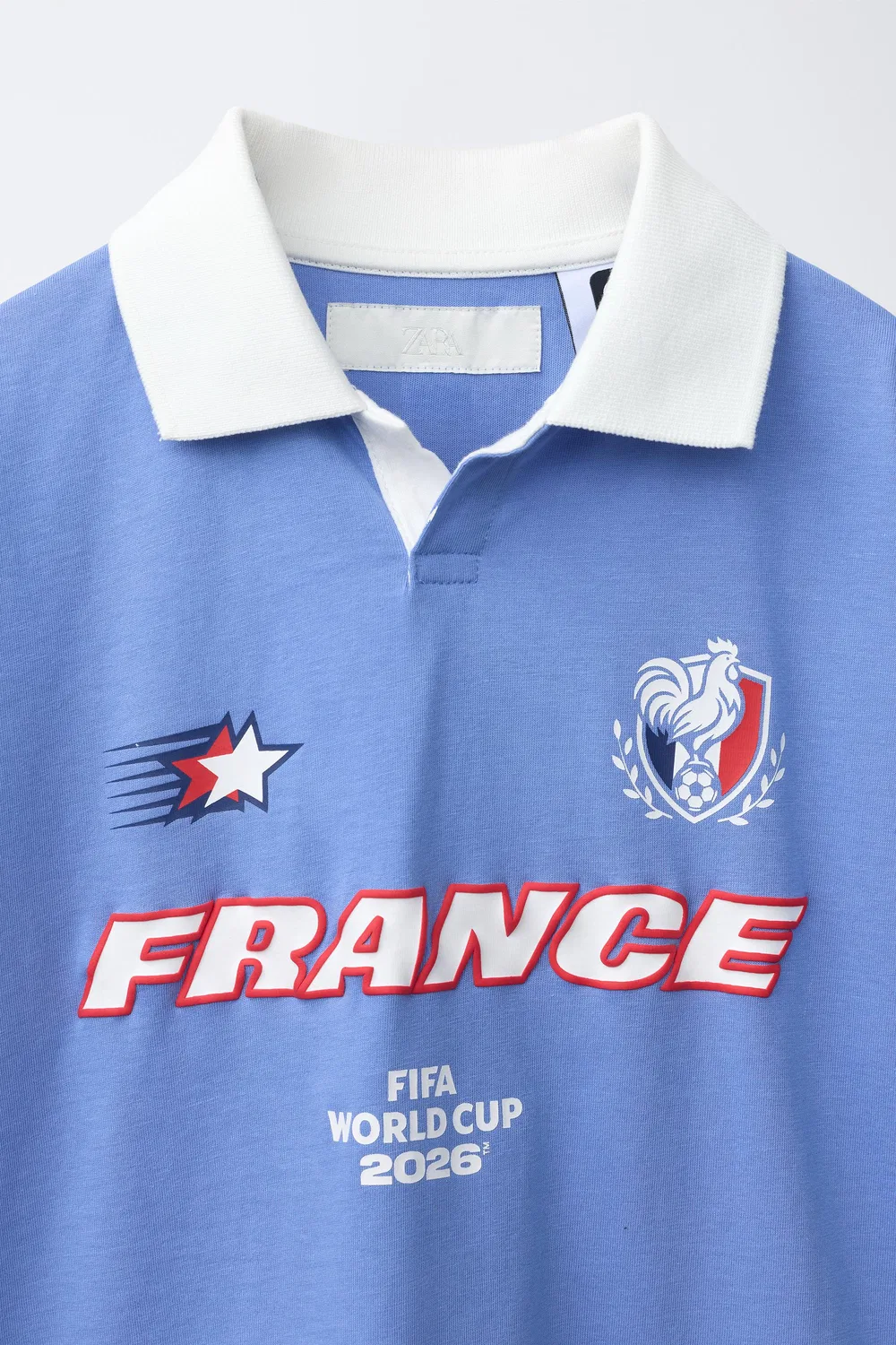 Футболка-поло сборной Франции на Чемпионате мира по футболу FIFA 2026 ZARA, Blue — фото 3
