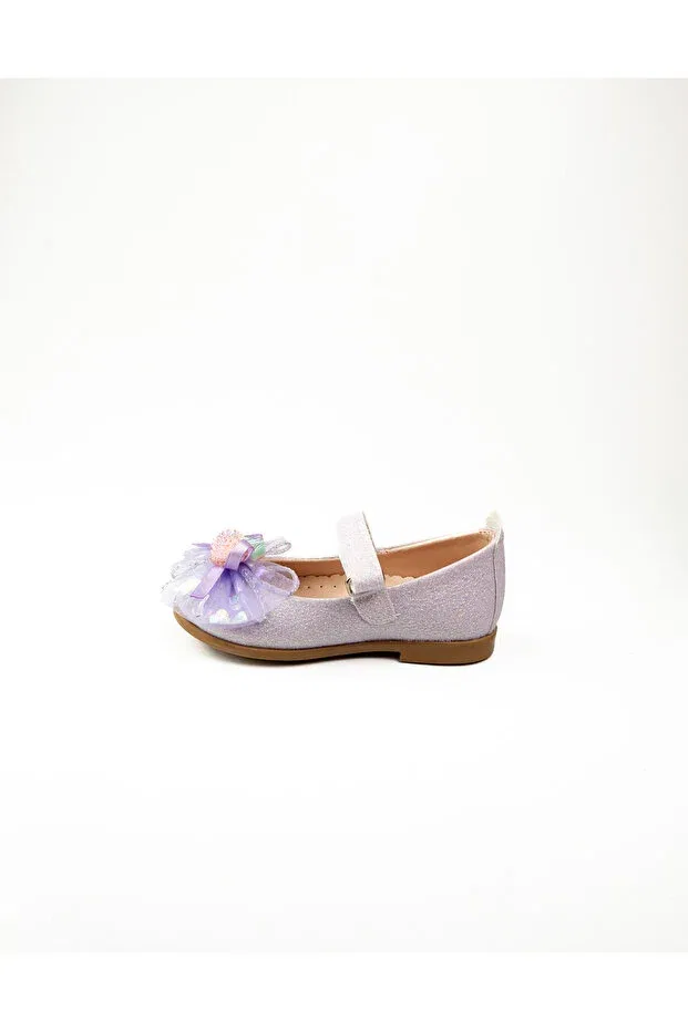 Детские балетки для девочек с блестками Minican, Lilac — фото 3