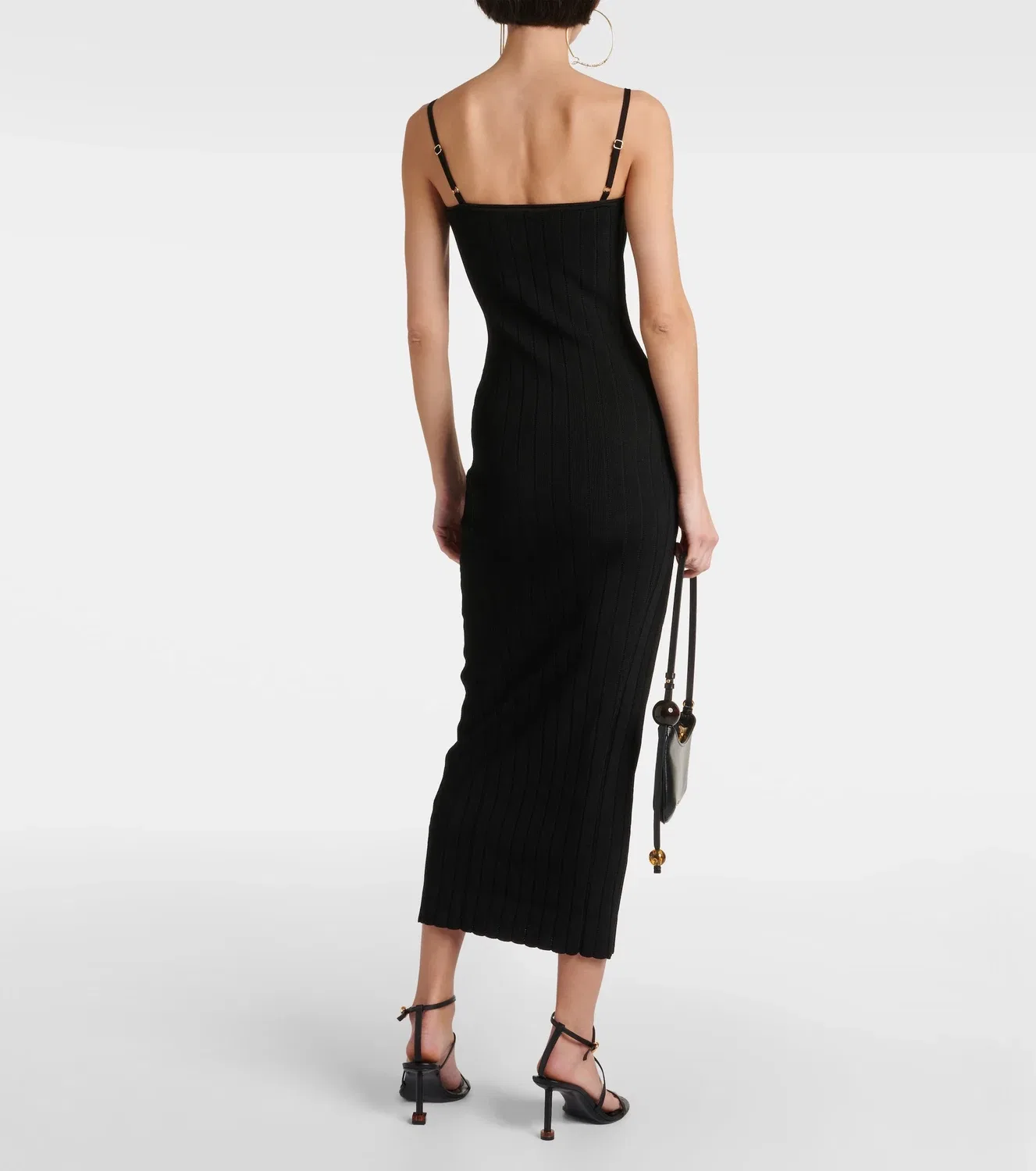 Коктейльное платье с цветочной аппликацией Indria Proenza Schouler, черный — фото 3