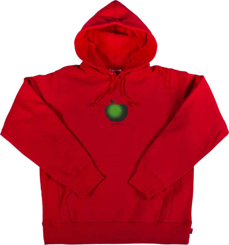 

Толстовка Supreme Apple Hooded Sweatshirt 'Red', красный