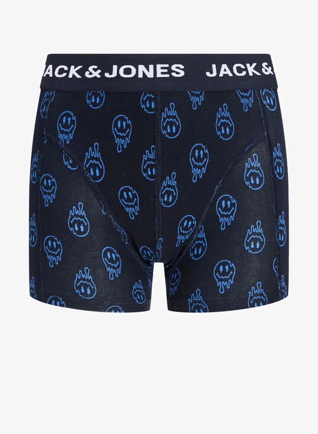 Трусы-боксеры с улыбкой, комплект из 3 штук, Jack & Jones Junior, черный — фото 3