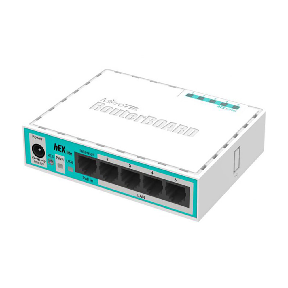 

Маршрутизатор MikroTik hEX lite RB750R2, RB750r-2-EU INTL, белый