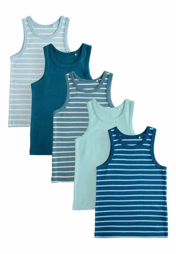 Топ без рукавов хлопковый 5 pack - top Next blue white stripe, белый