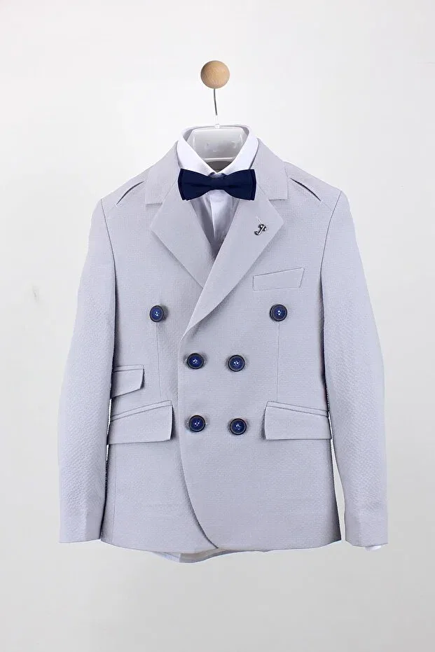 Детский пиджак для мальчиков с длинным рукавом Doctor Junior, Gray — фото 2