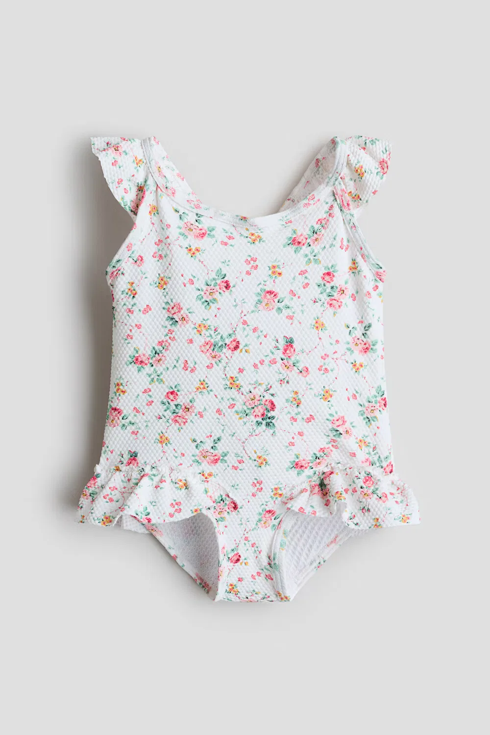 Купальник с цветочным узором Laura Ashley H&M, Weiß/Geblümt