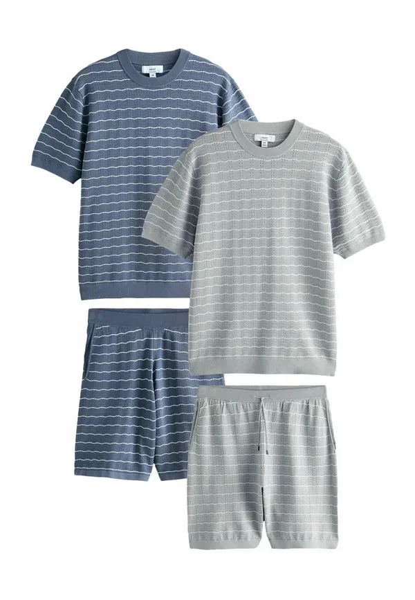 Комплект из 2 брюк текстурированные Regular fit Next blue grey, синий/серый
