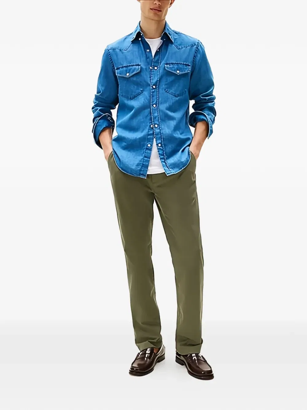 Брюки чинос Denton прямого кроя Tommy Hilfiger, зеленый — фото 2