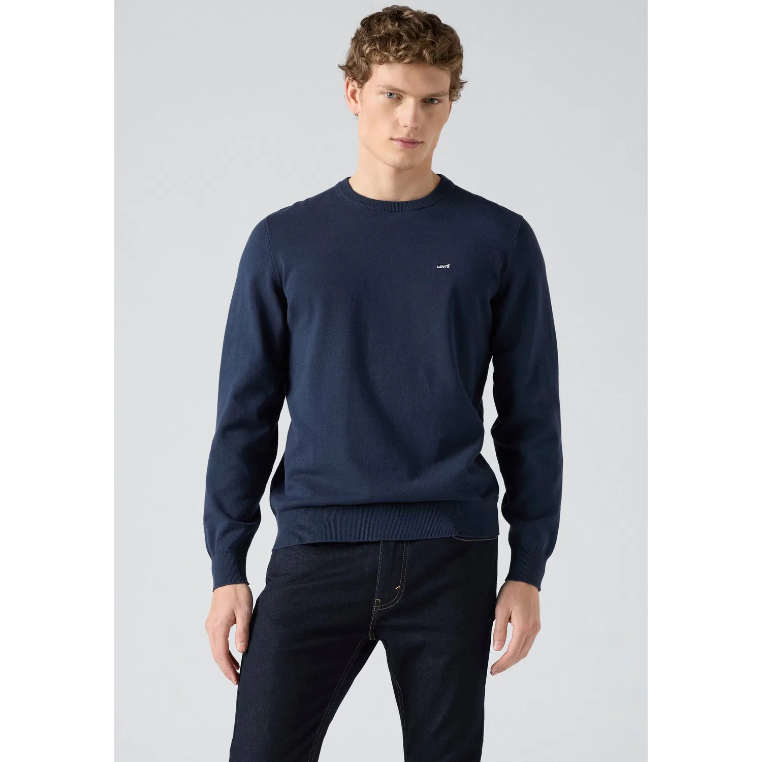 Мужской пуловер с круглым вырезом легкий трикотаж Levi's, Naval Academy