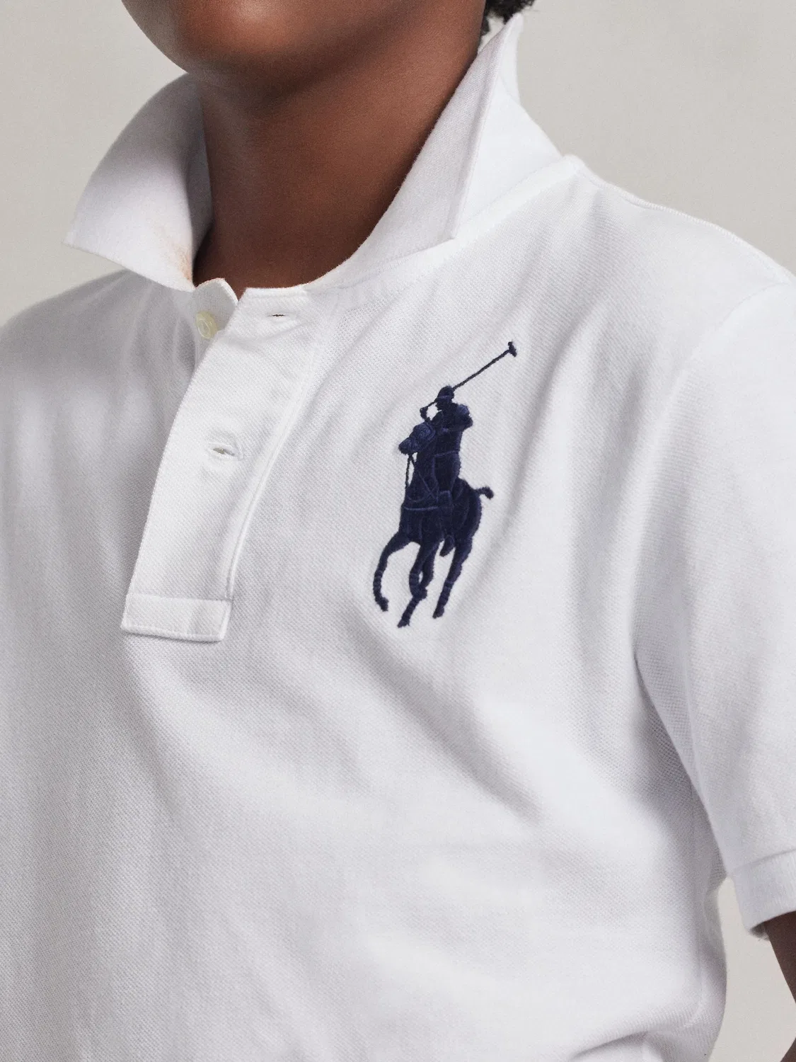 Поло, с логотипом Polo Ralph Lauren, белый — фото 3