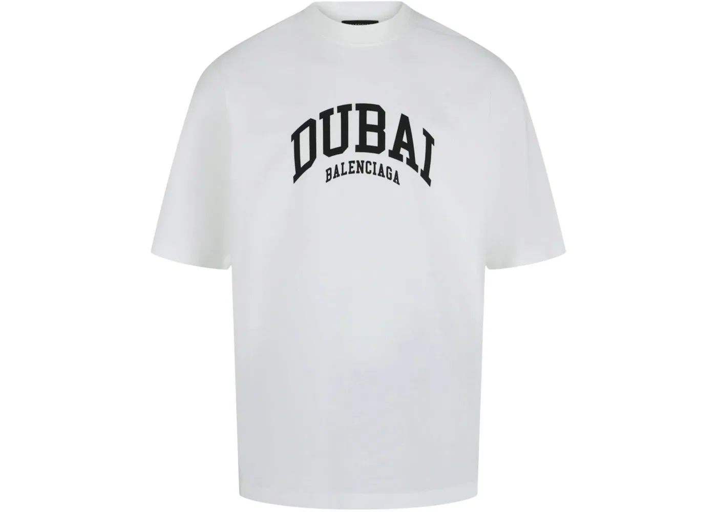 Мужская футболка с принтом Dubai Cities Series Balenciaga, белый/черный