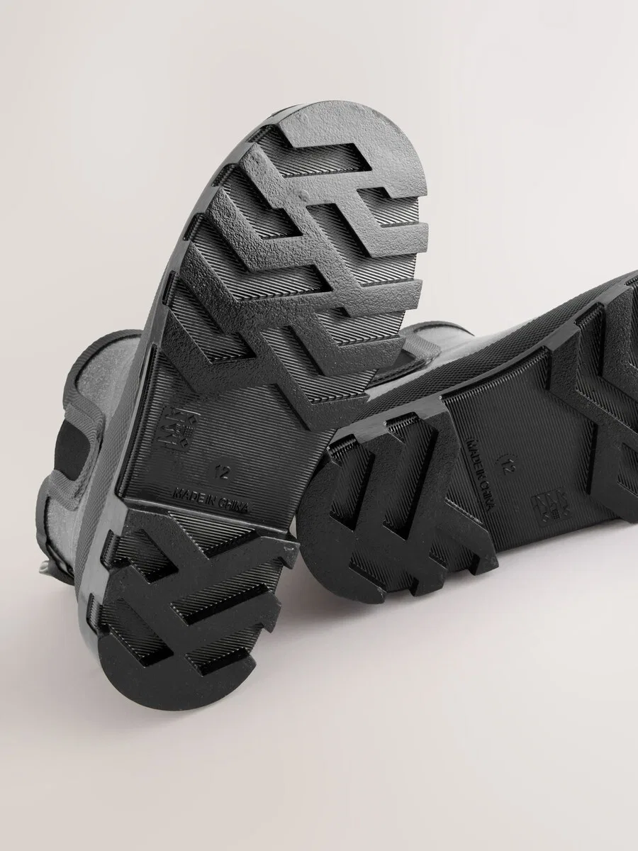 Резиновые сапоги Next Rubber Boots 'Wellies' черного цвета — фото 4