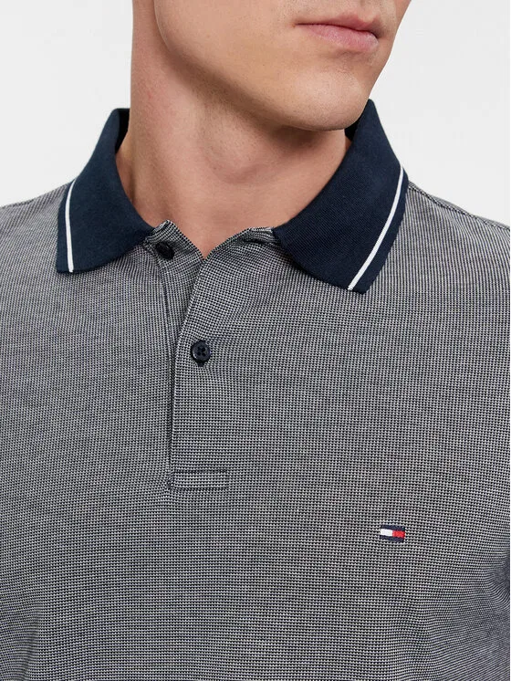 Поло regular fit Monotype Oxford Collar Reg Polo Tommy Hilfiger, серый — фото 4