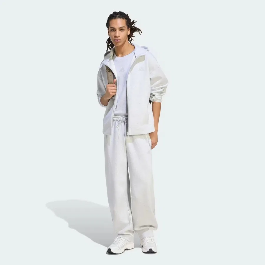 Мужской свитшот с капюшоном и молнией Z.N.E. Full-Zip adidas, Серый — фото 3