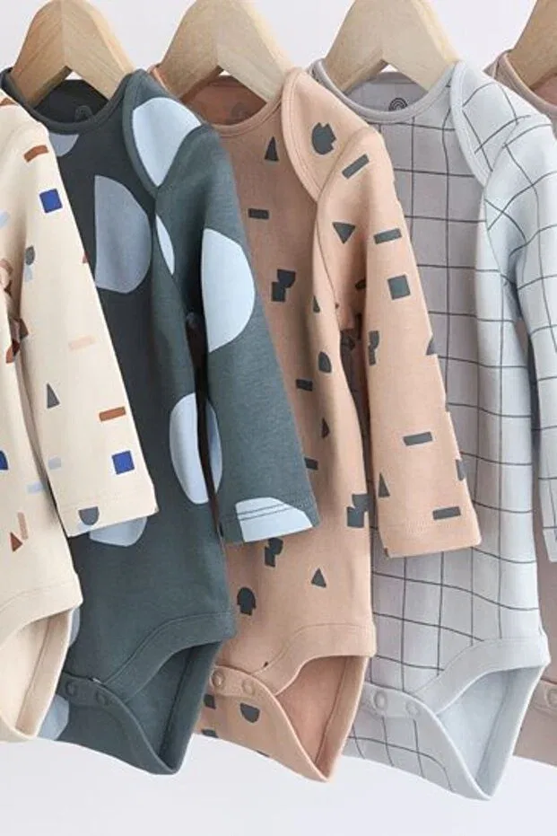Детский комплект боди с длинным рукавом с принтом Next Baby, Multicolor — фото 3