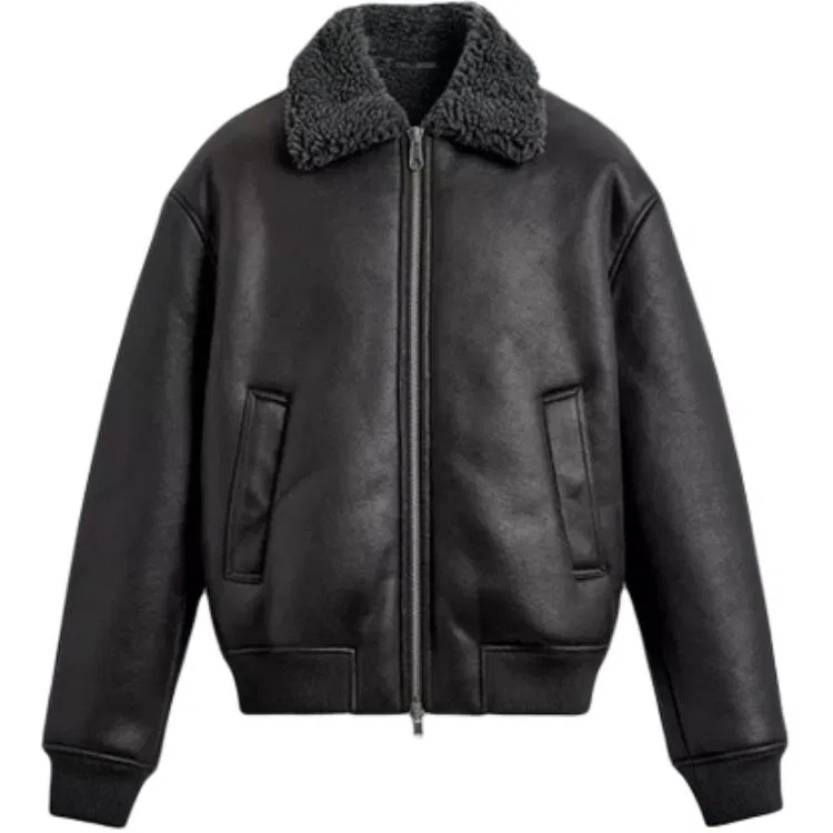 Детское пальто из кожи Coal Gray ZARA, Coal Gray