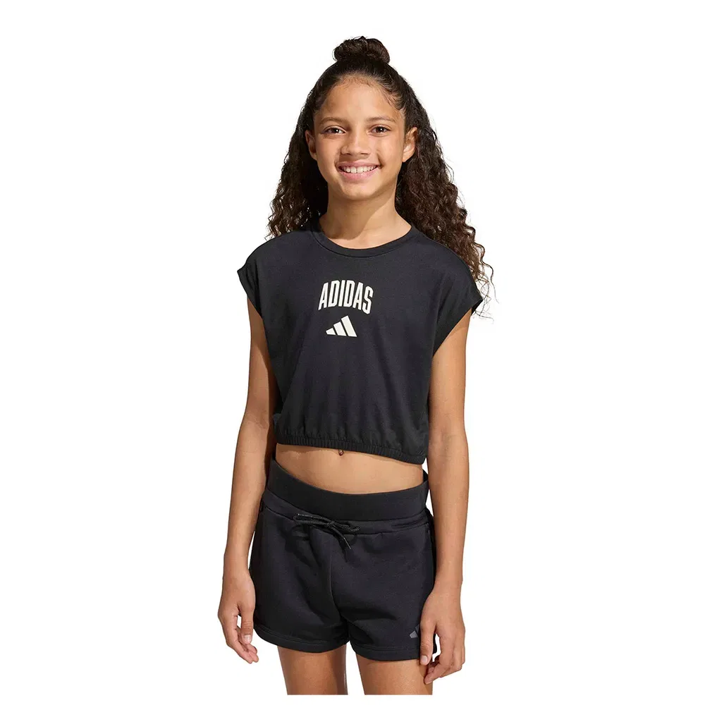Детская футболка с принтом Seasonals Collegiate Typography Adidas, Black