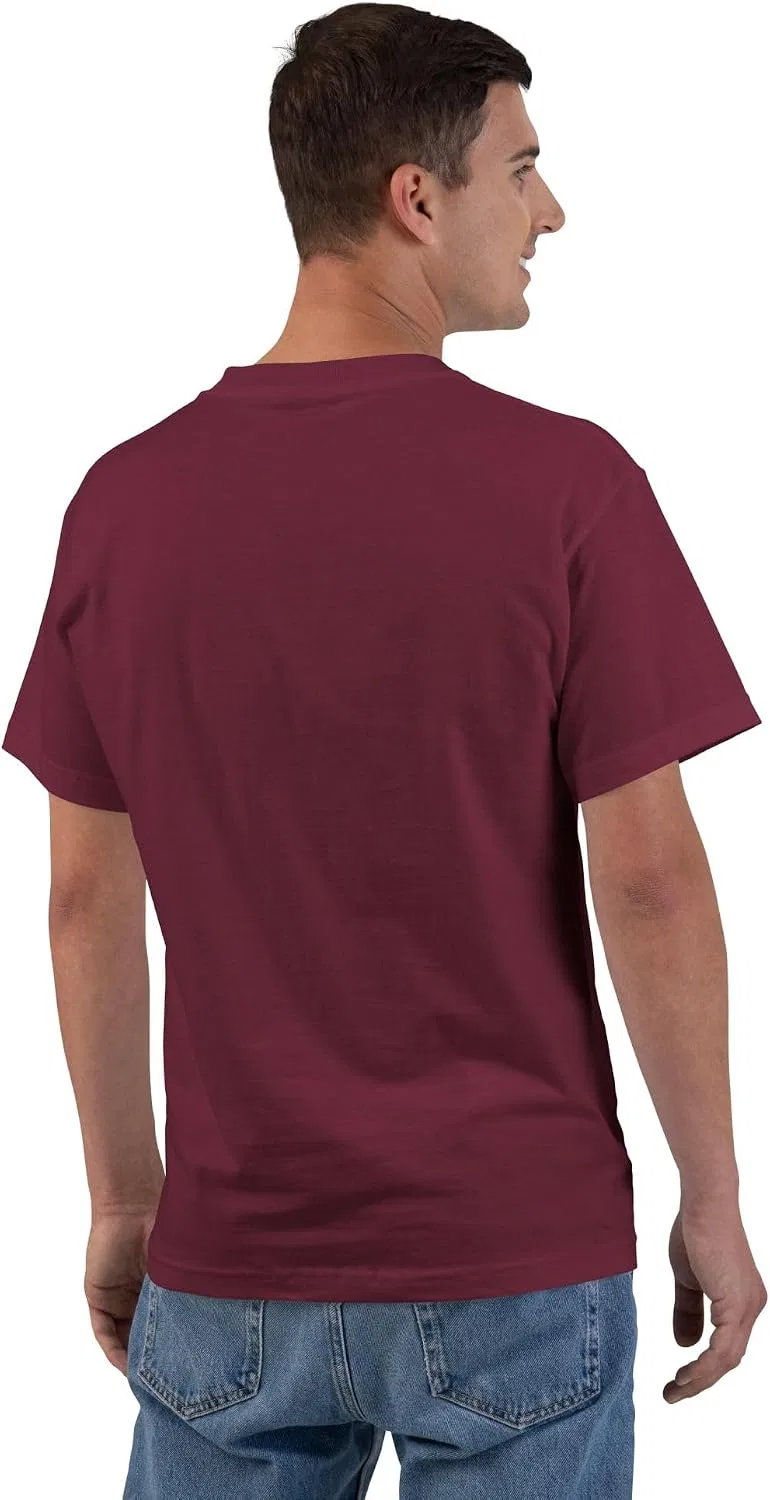 Мужская футболка свободного кроя с ретро-принтом Hanes, Maroon — фото 2