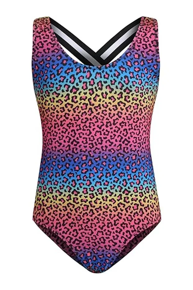 Детское платье-футболка для девочек с принтом Leo Girls' Swimsuit Generic Brands, Multicolor