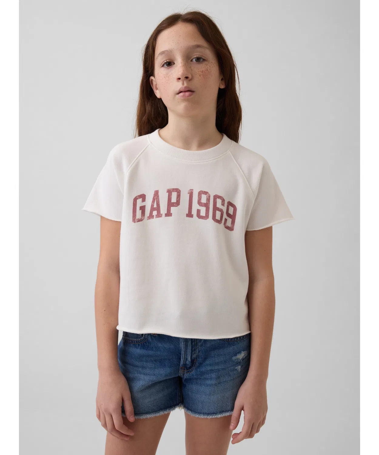 Детская футболка оверсайз с принтом GAP, Off White