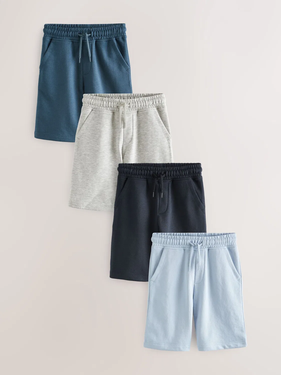 Шорты 4шт, Regular Fit, Basic Shorts Next, Синий/Темно-синий